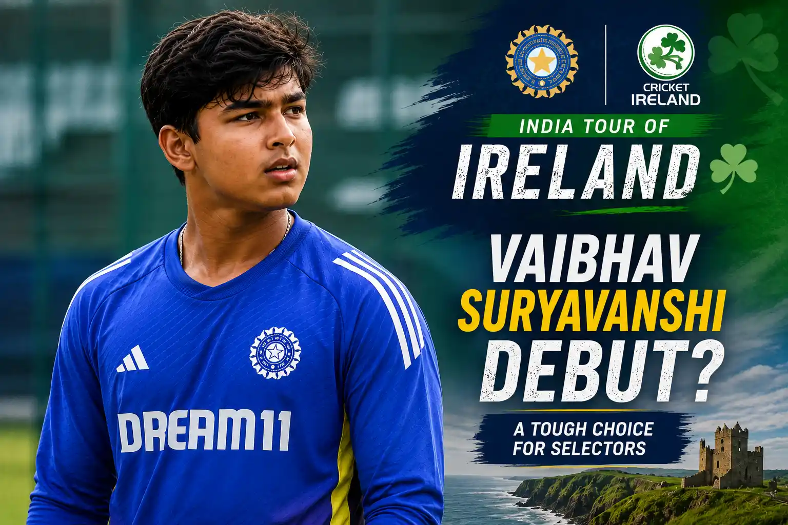 Vaibhav Suryavanshi ahead of a possible senior India debut during the Ireland T20I series.