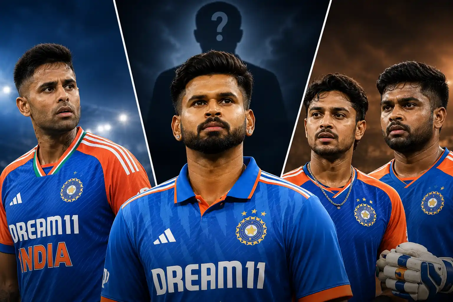 Shreyas Iyer with Suryakumar Yadav, Ishan Kishan and Sanju Samson amid debate over his place in India’s T20I team.
