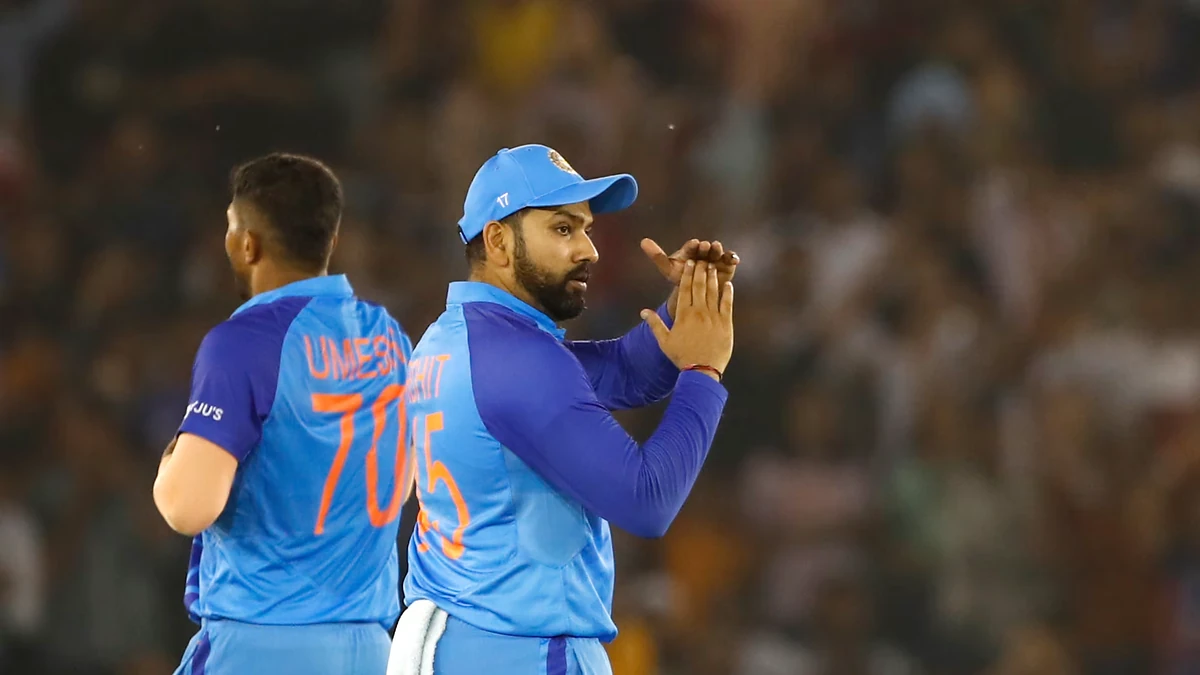 India player making the T-shaped signal to request a DRS review