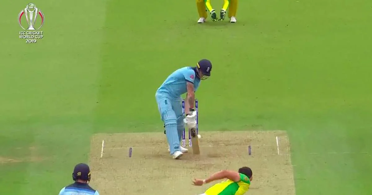 Bowling lengths in cricket illustrated by a batter facing a delivery in a World Cup broadcast still